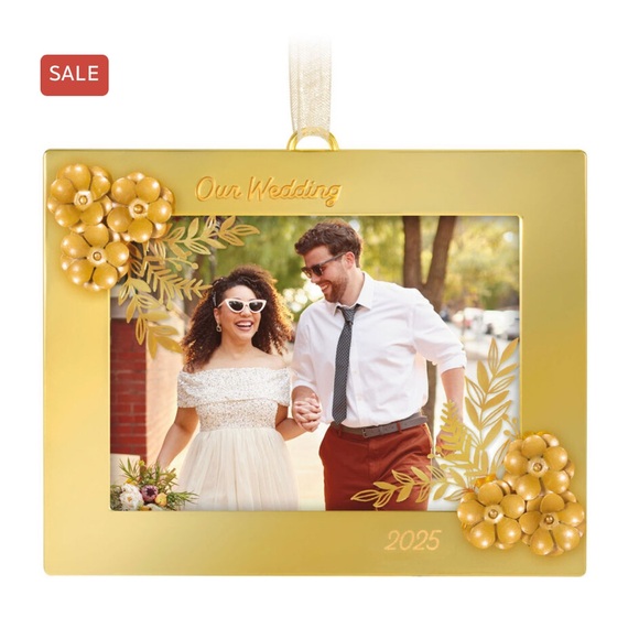 Hallmark Our Wedding 2025 Photo Frame Metal Ornament - Picture 2 of 3